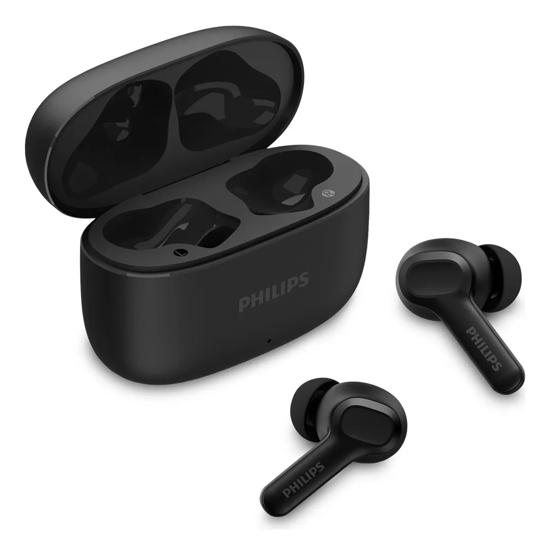 Fone de ouvido Philips TAT1109 preto com estojo