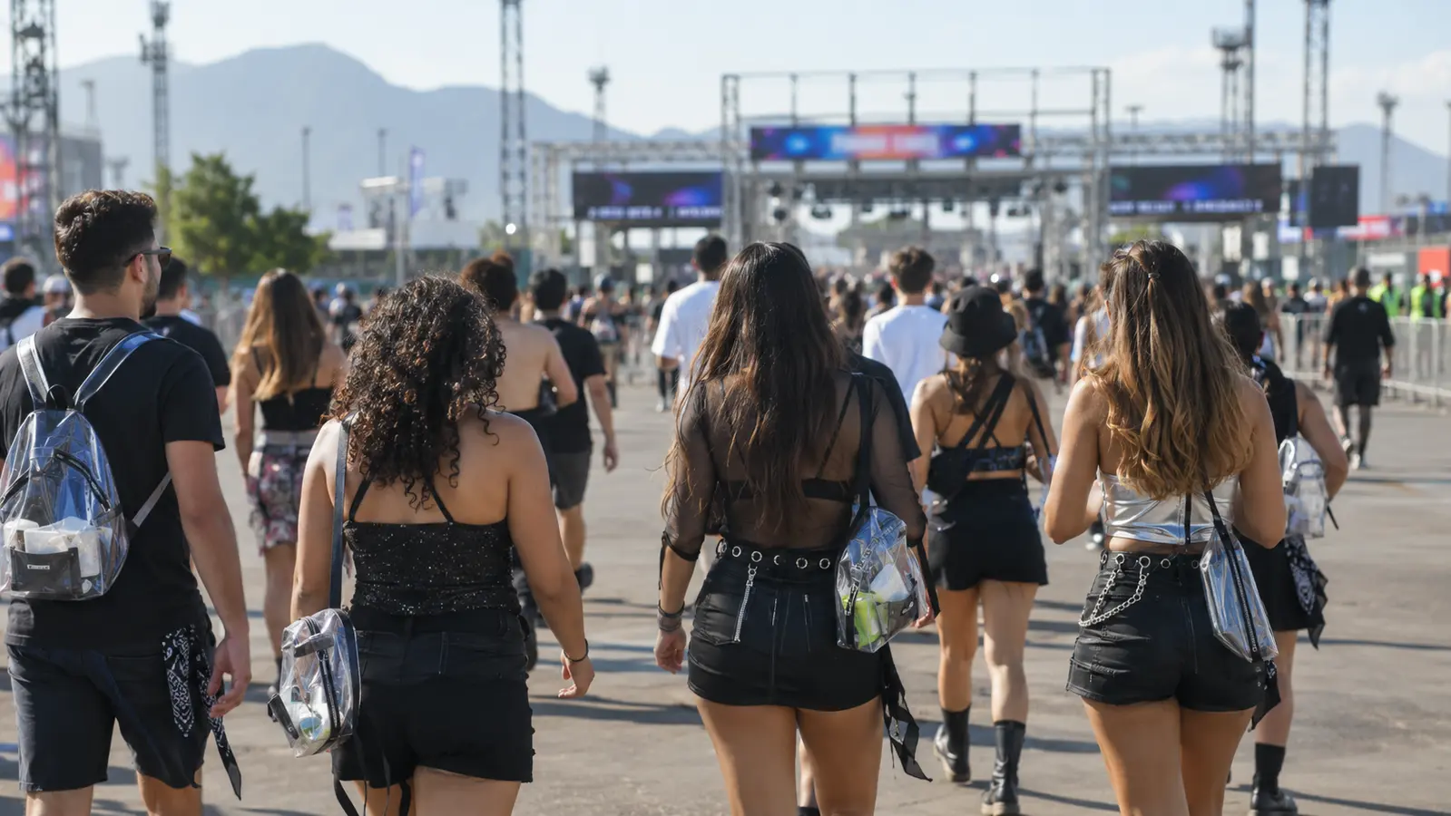 Stray Kids no Rock in Rio 2026 — Público chegando à Cidade do Rock para a programação de sexta-feira